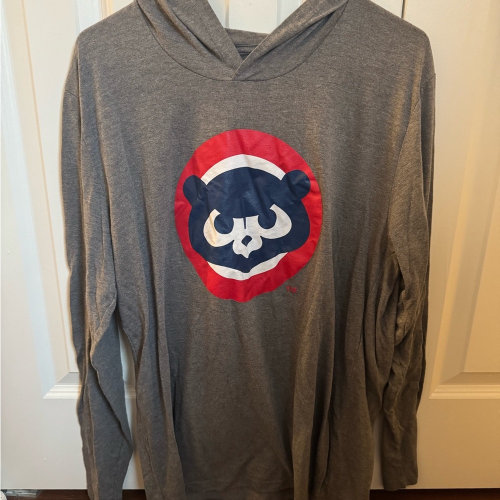 Chicago Cubs Gray Hoodie with Angry Bear Logo